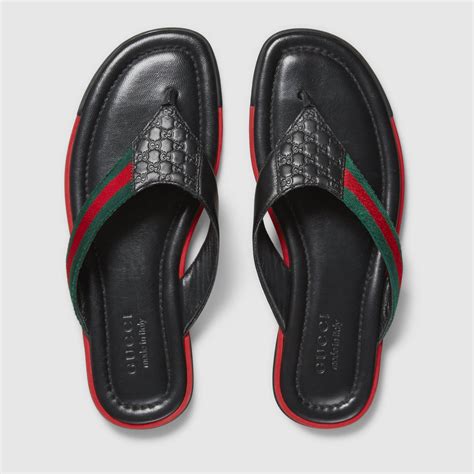 gucci leather thong sandal mens|gucci sandals men's cheap.